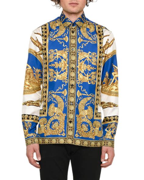 versace printed koszulka męska|Versace Designer Shirts for Men .